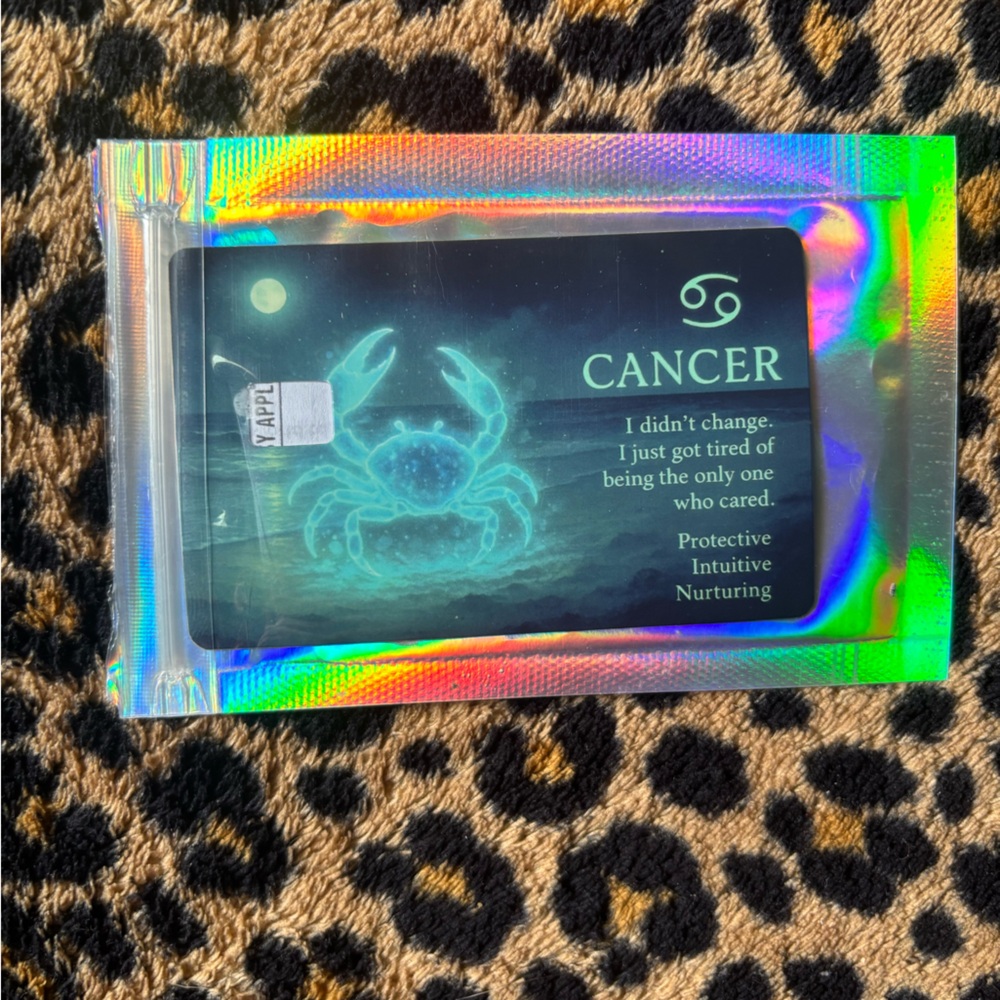Holographic Zodiac Card Cover — Cancer